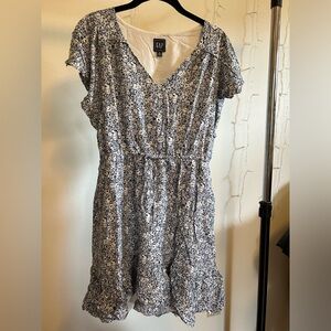 GAP Spring Summer Flowy Short Sleeve Breathable Lined Knee Length Dress